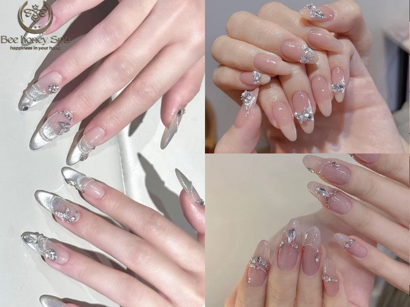 Glamorous Rhinestone Nail Designs