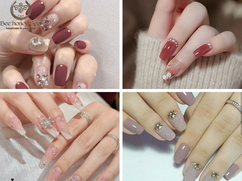 Glamorous Rhinestone Nail Designs