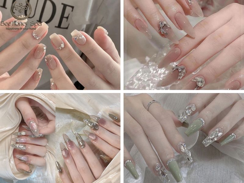 Glamorous Rhinestone Nail Designs