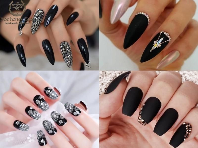 Glamorous Rhinestone Nail Designs